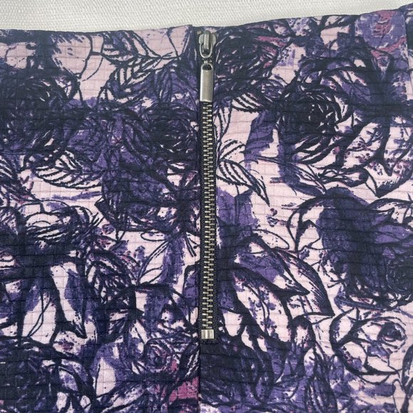 RW&CO Purple Abstract Floral Pencil Skirt Sz 2 - Picture 5 of 7